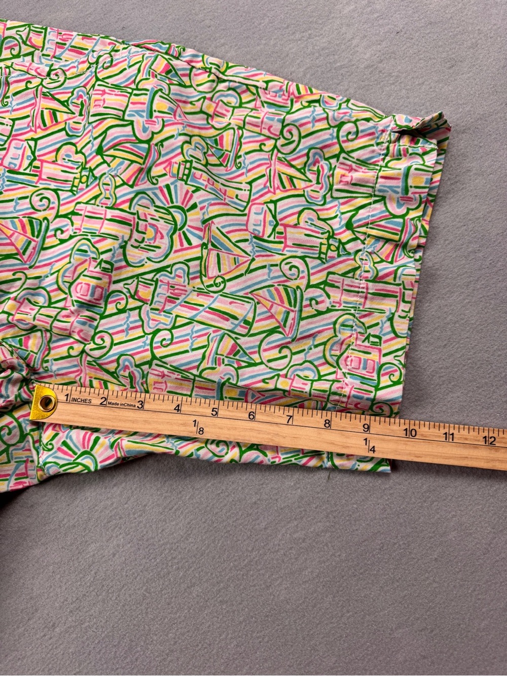 Vtg Lilly Pulitzer Guiding Light Bermuda Shorts Pink Green Golf Women Size 6 - Picture 11 of 11